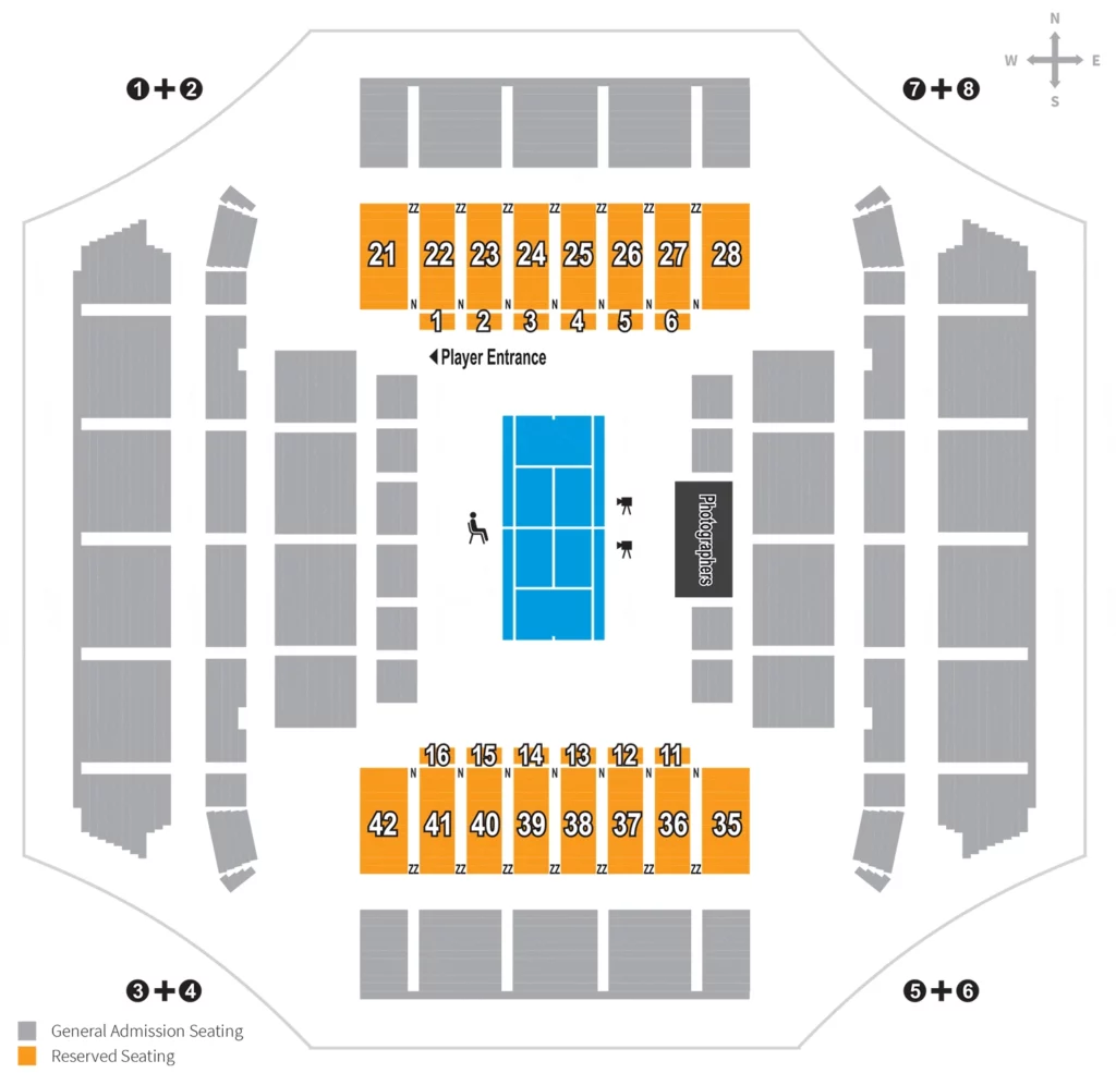 約翰凱恩球場 john cain arena AO seating map